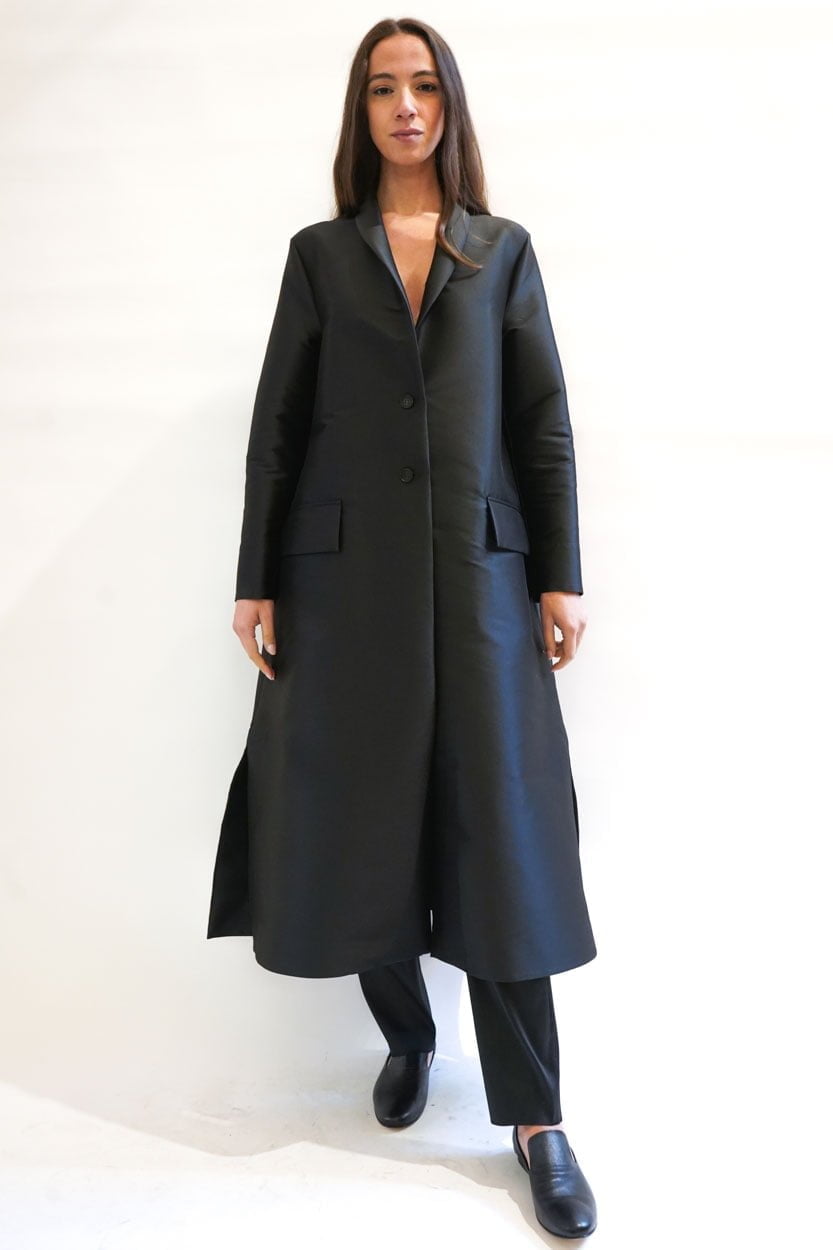 Pantalone sigaretta in duchessa di seta