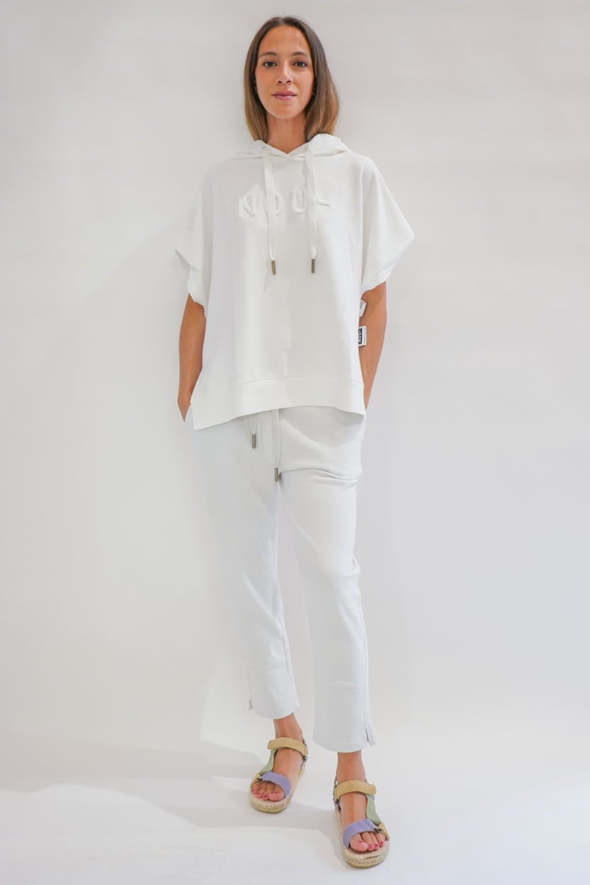 Pantalone felpa con spacchi sul fondo