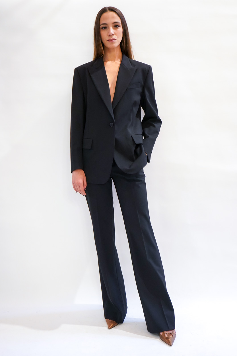 Pantalone zampa gabardine stretch