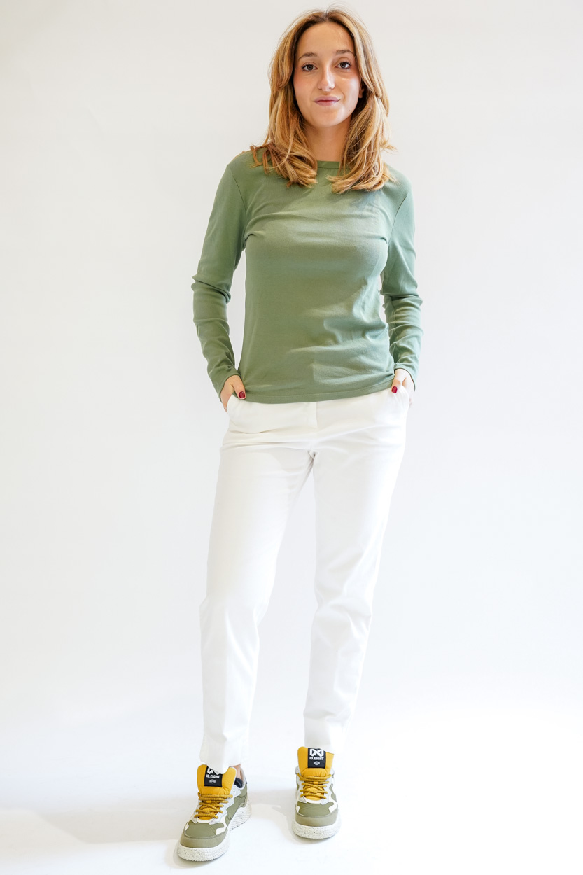 T-shirt manica lunga girocollo