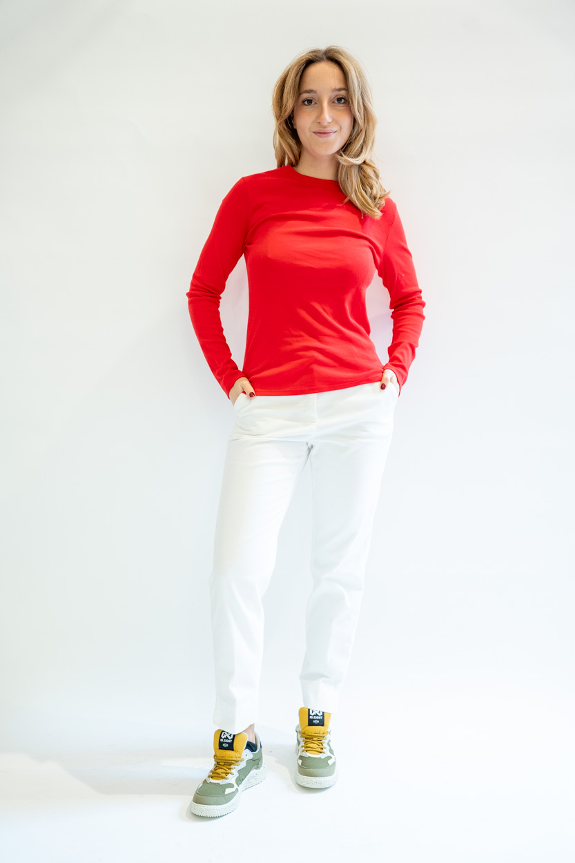 T-shirt manica lunga girocollo