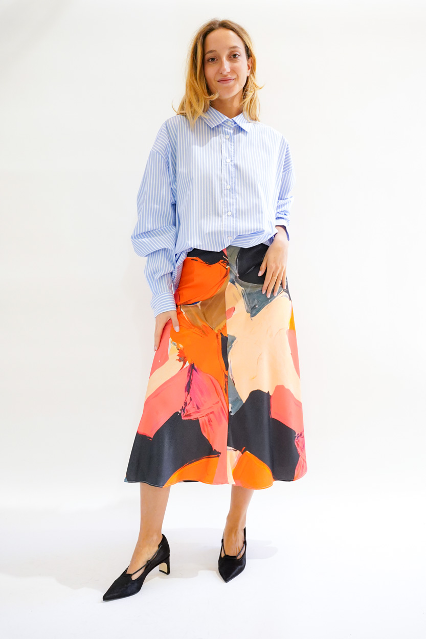 Camicia over ominile cotone righe